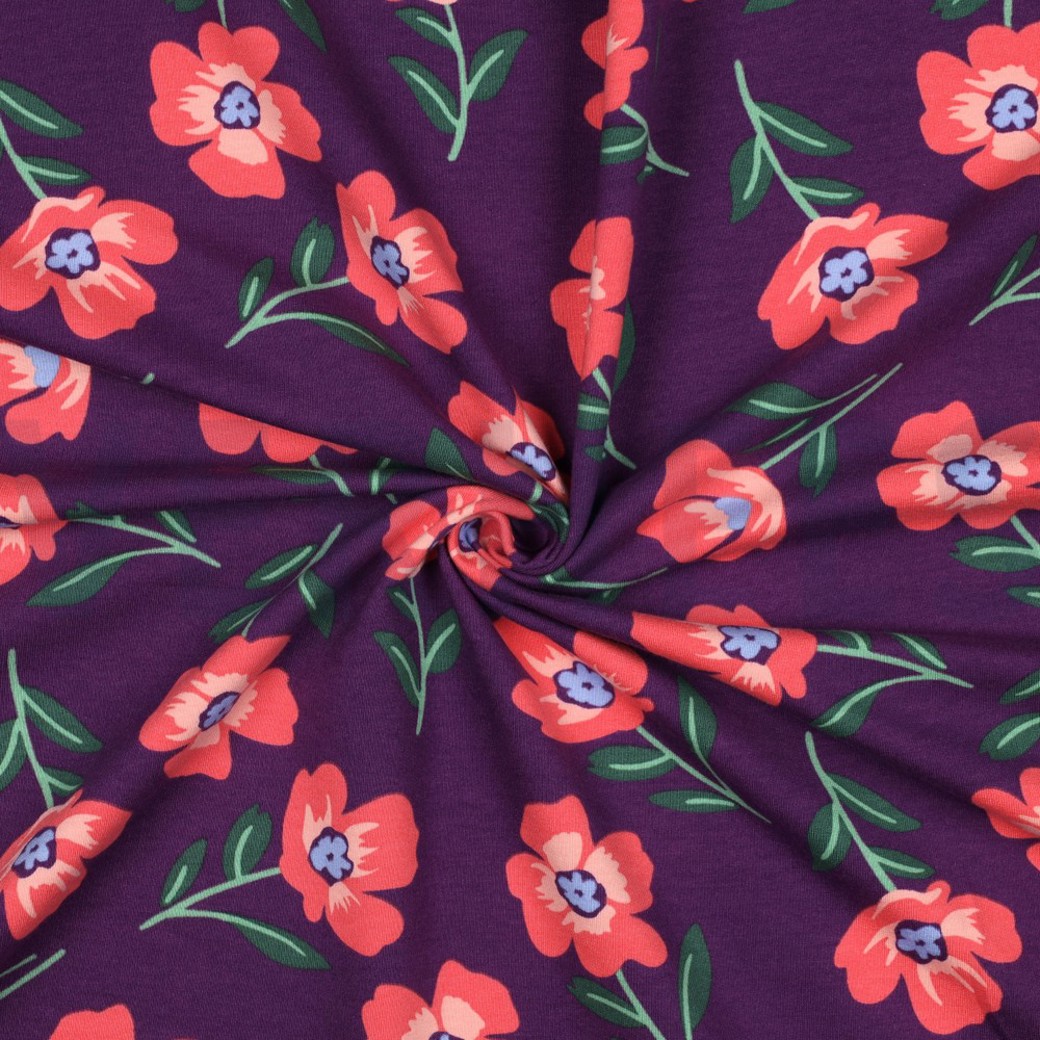 SOFT SWEAT FLOWERS BORDEAUX #3
