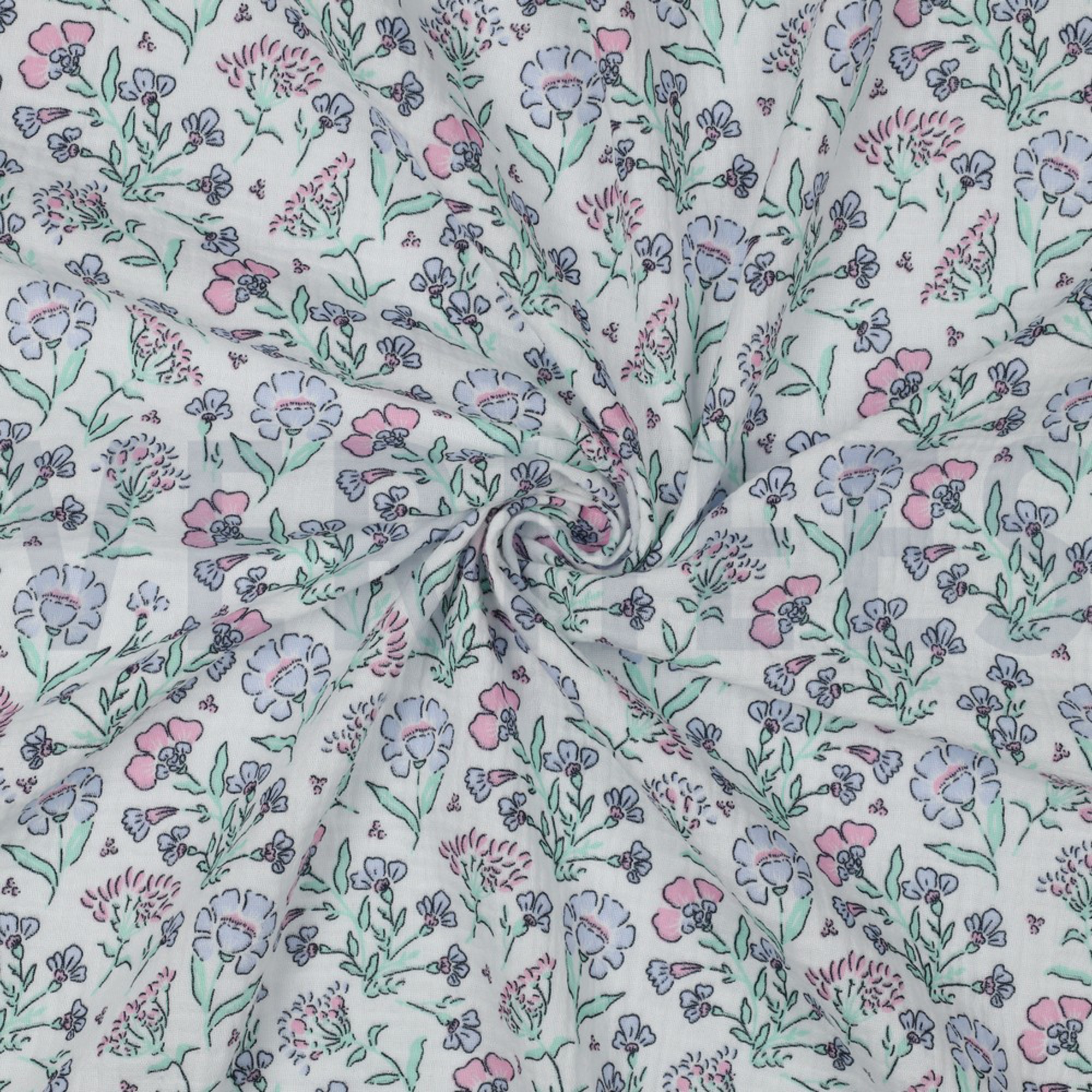 DOUBLE GAUZE FLOWERS OFF WHITE (high resolution) #3