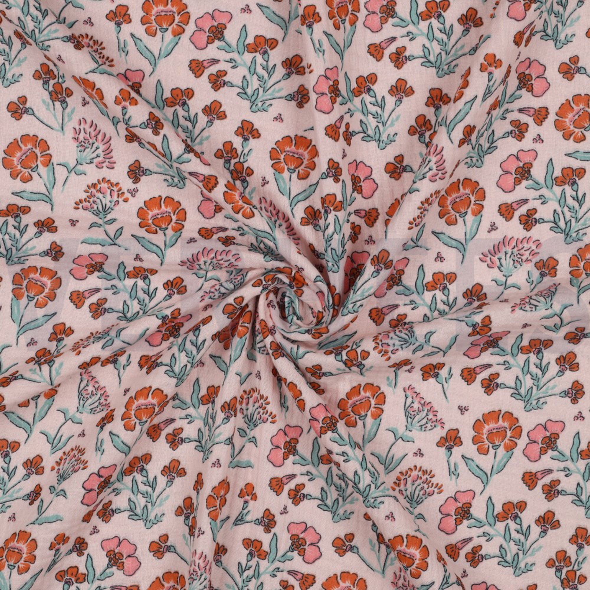 DOUBLE GAUZE FLOWERS LIGHT ROSE (high resolution) #3