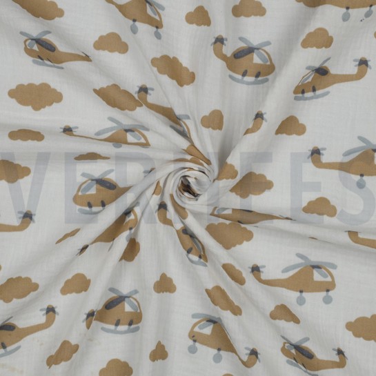 MUSSELIN HELIKOPTER GEBROCHEN WEISS #7