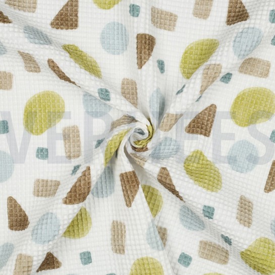 WAFFELPIQUÉ DIGITAL FORMEN GELB #7