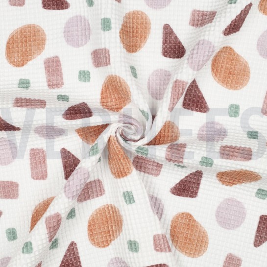 WAFFELPIQUÉ DIGITAL FORMEN ROSA #7