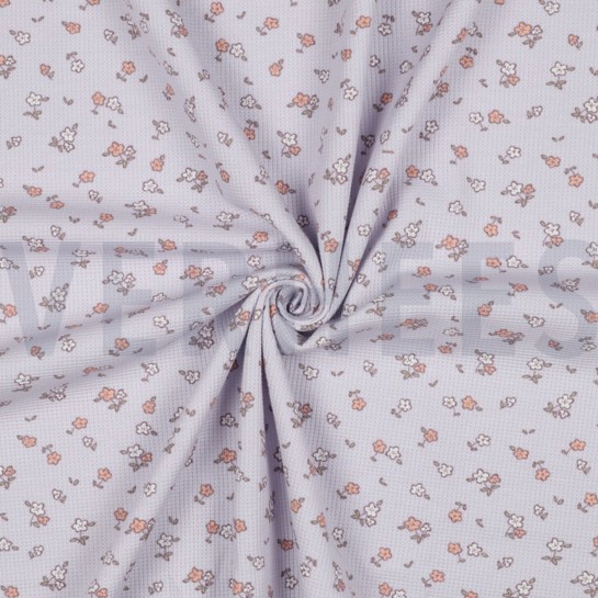 WAFFELJERSEY BLUMEN LAVENDEL #7