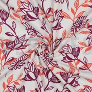 LINEN VISCOSE FLOWERS PURPLE (thumbnail) #3