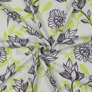 LINEN VISCOSE FLOWERS GREEN (thumbnail) #3
