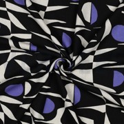 LINEN VISCOSE ABSTRACT BLACK/PURPLE (thumbnail) #3