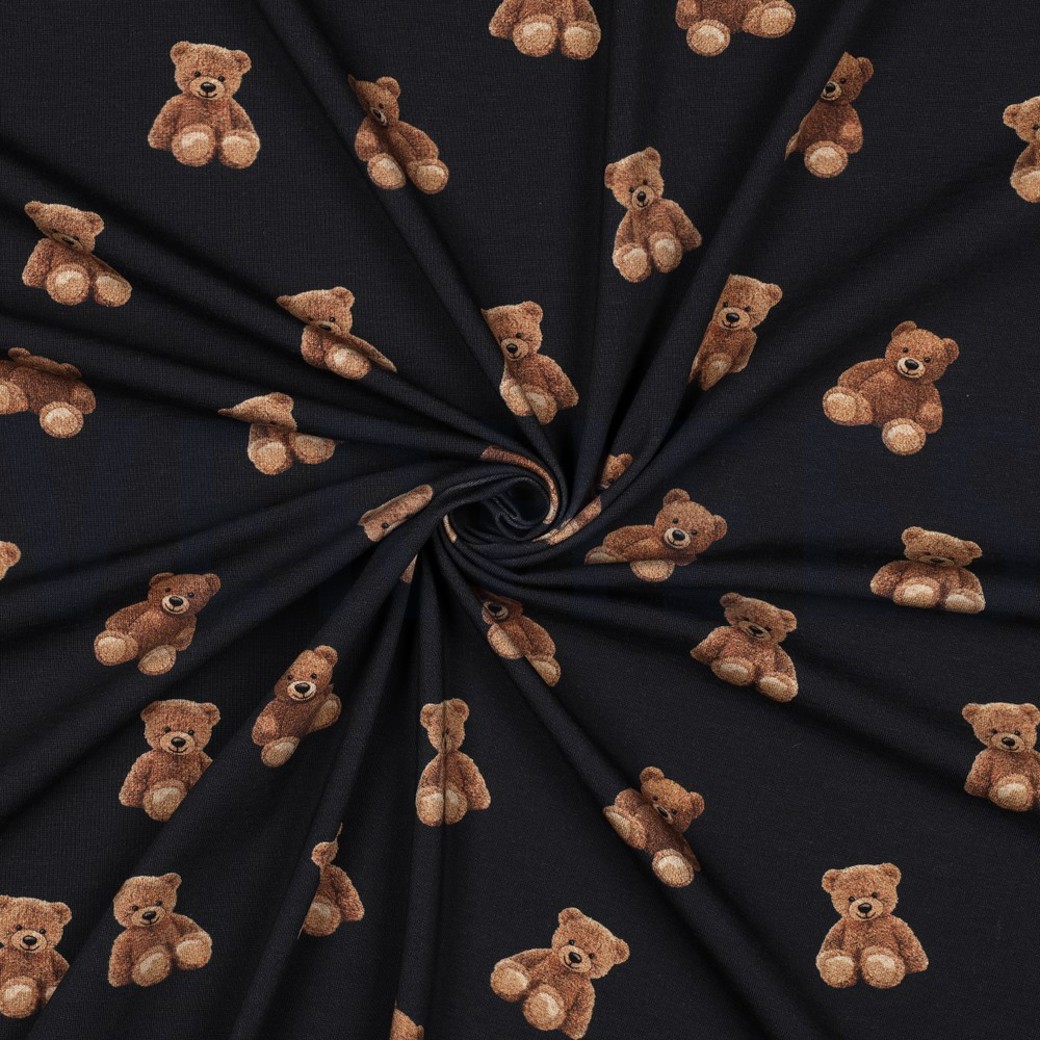 JERSEY GOTS DIGITAL TEDDY BEARS NAVY #3