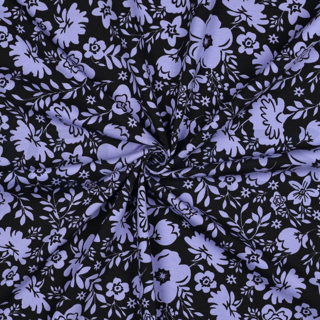 JERSEY FLOWERS BLACK #3