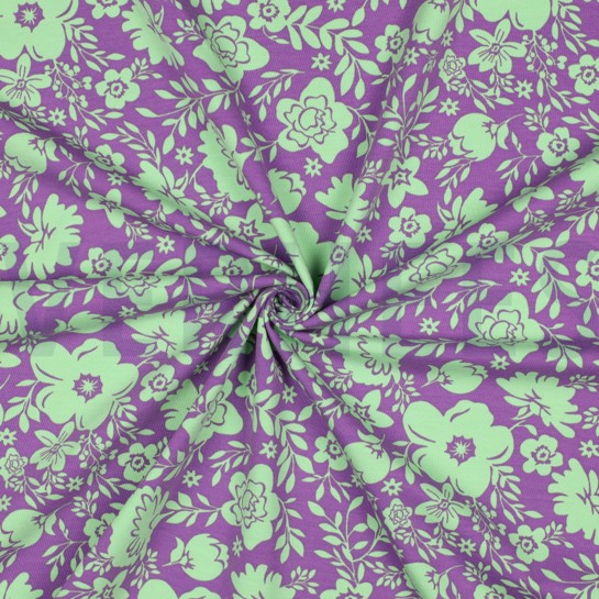 JERSEY BLUMEN LILA/VIOLETT #7