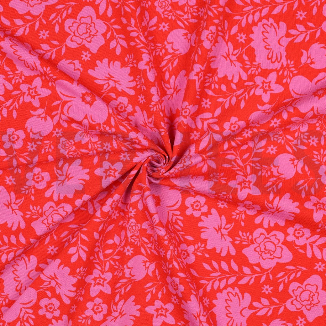 JERSEY FLOWERS RED #3