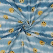 DOUBLE GAUZE DIGITAL HAPPY FACES JEANS (thumbnail) #3