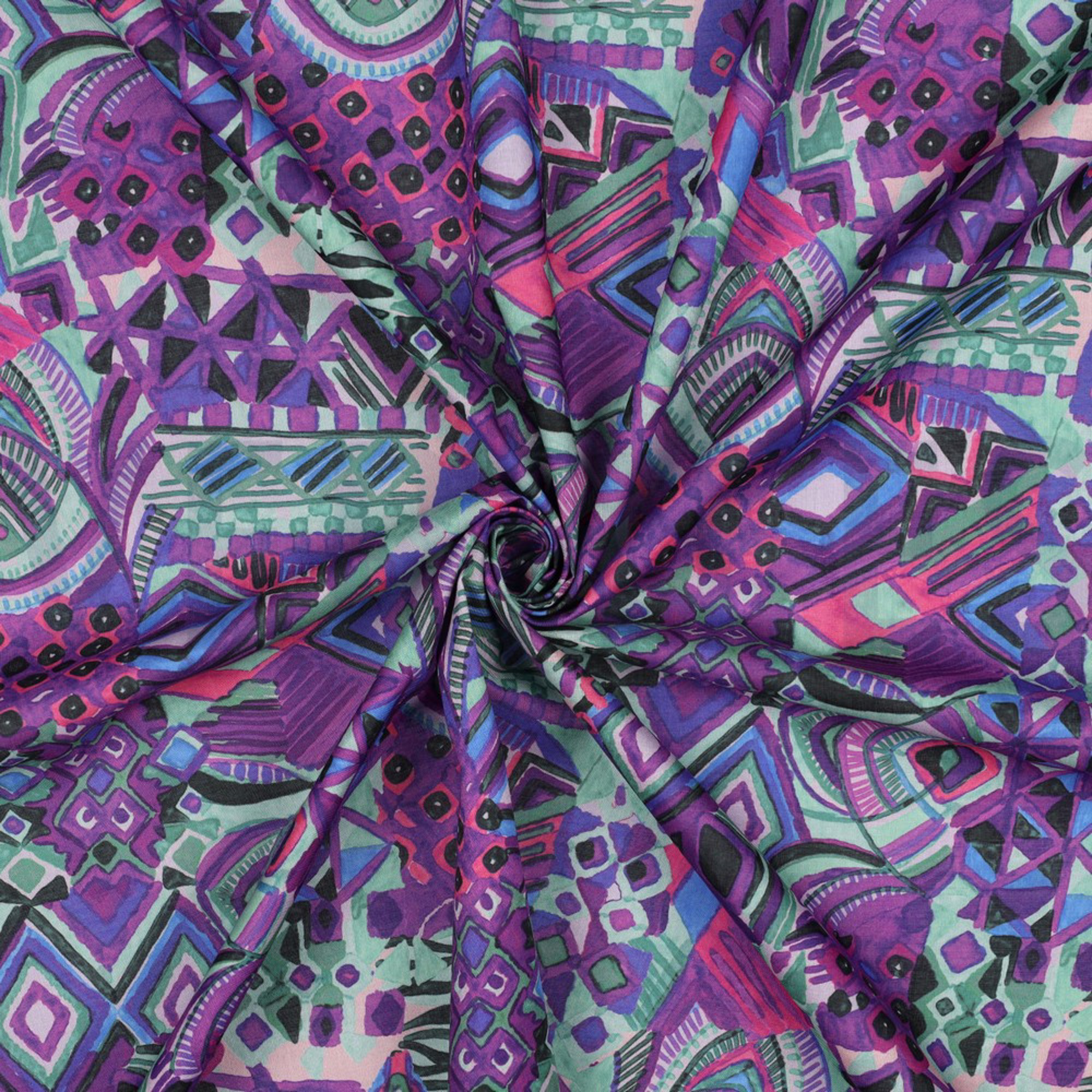 COTTON VOILE DIGITAL ABSTRACT PURPLE (high resolution) #3