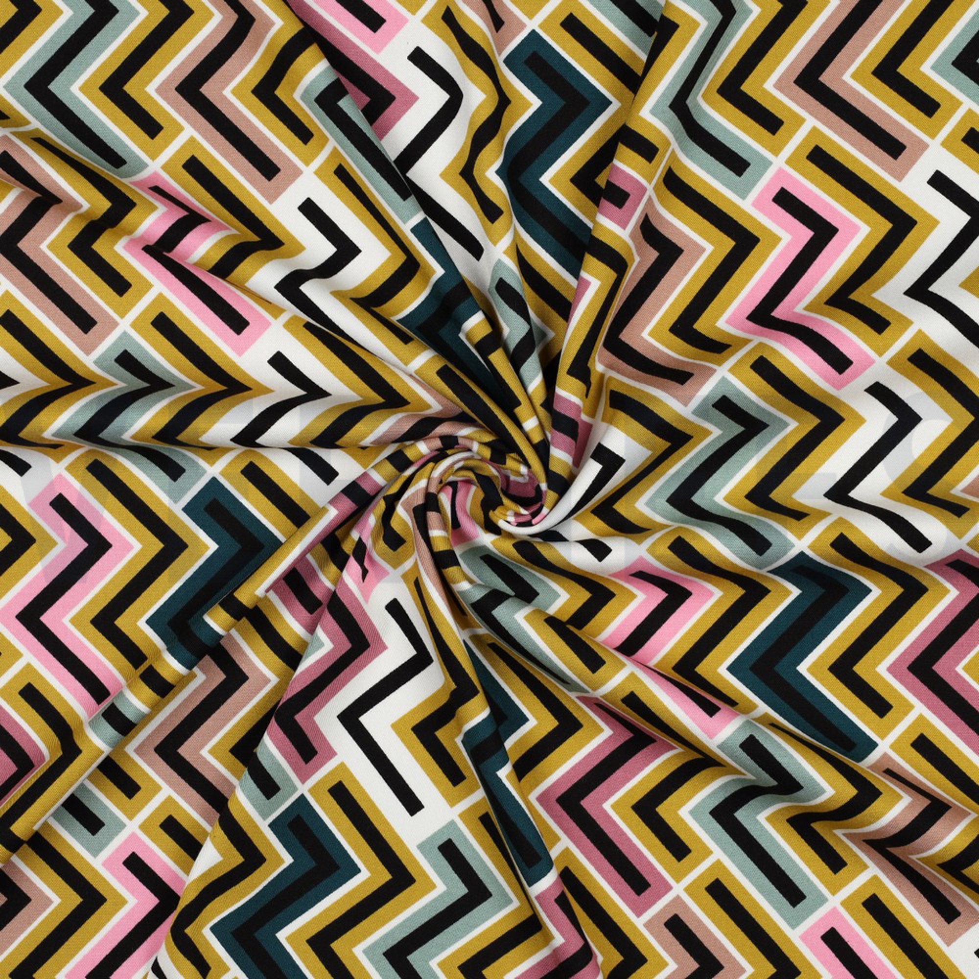 ROSELLA STRETCH GEOMETRIC MUSTARD (high resolution) #3