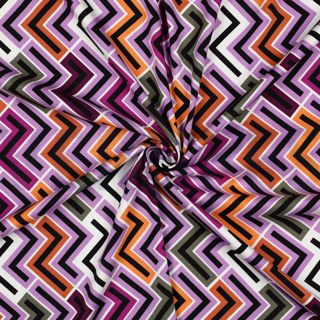 ROSELLA STRETCH GEOMETRIC LILAC #3