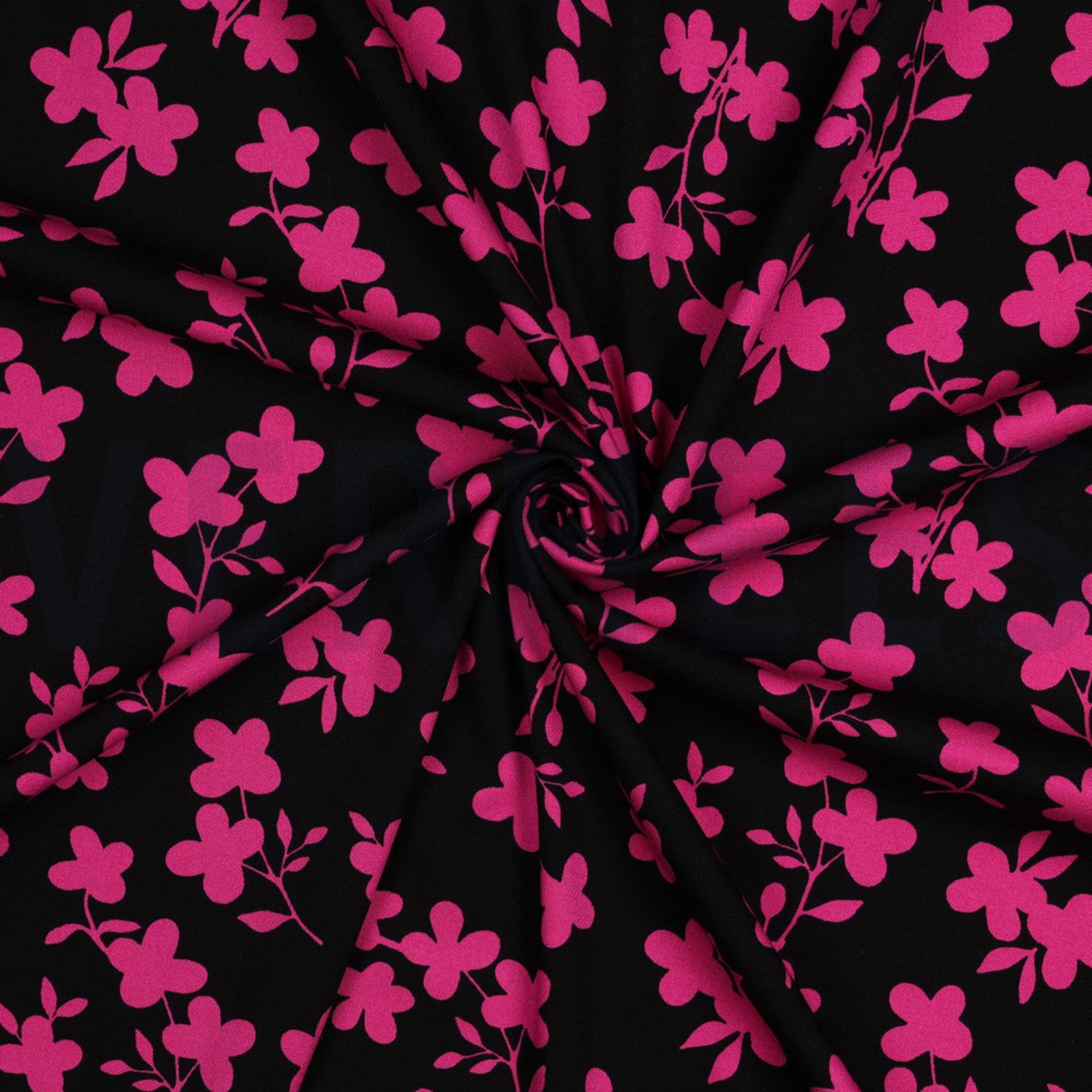 ROSELLA STRETCH FLOWERS BLACK (high resolution) #3