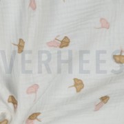 DOUBLE GAUZE EMBROIDERY LEAVES OFF WHITE (thumbnail) #3