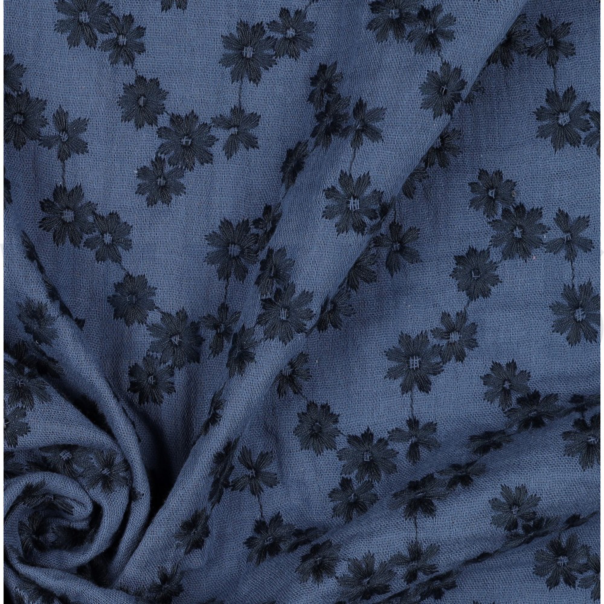 DOUBLE GAUZE EMBROIDERY FLOWER JEANS (high resolution) #3