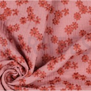 DOUBLE GAUZE EMBROIDERY FLOWERS BLUSH (thumbnail) #3
