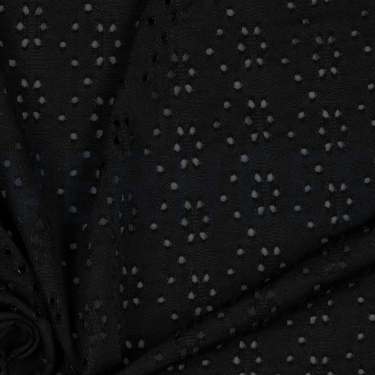 EYELET STRETCH SCHWARZ #7