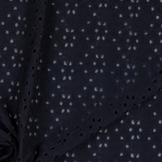 EYELET STRETCH MARINEBLAU #7