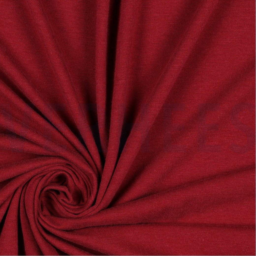 BAMBOO COTTON JERSEY WINE RED #3