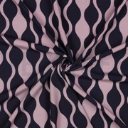 LENZING ECOVERO ABSTRACT NAVY / MAUVE (thumbnail) #3