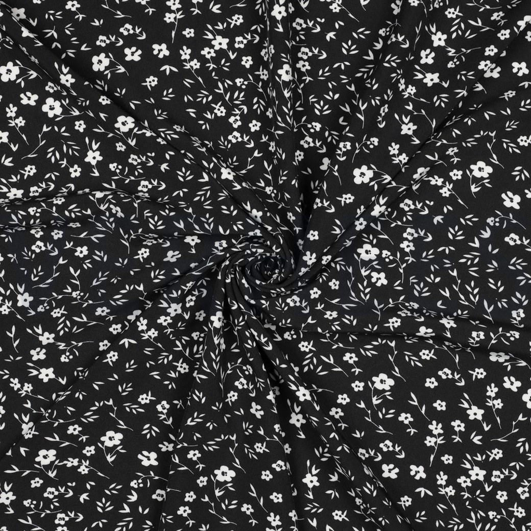MAGNOLIA STRETCH FLOWERS BLACK #3