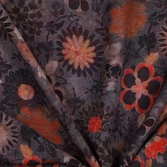 VISKOSE RADIANCE DIGITAL FLORAL LILA/VIOLETT #7