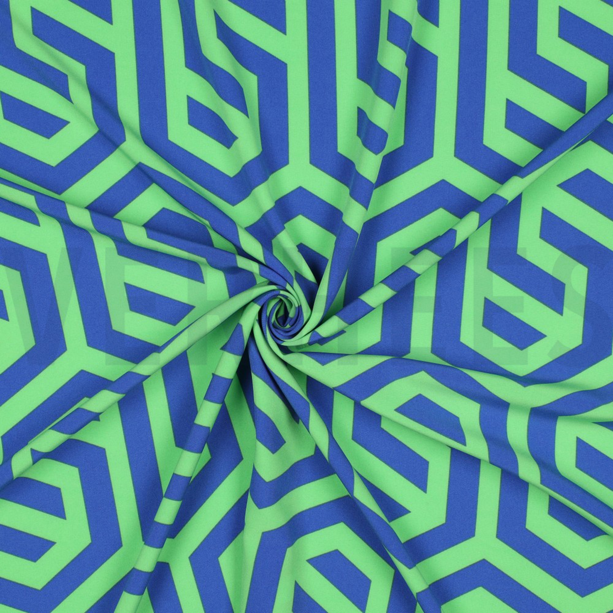 MAGNOLIA STRETCH GEOMETRIC COBALT (high resolution) #3