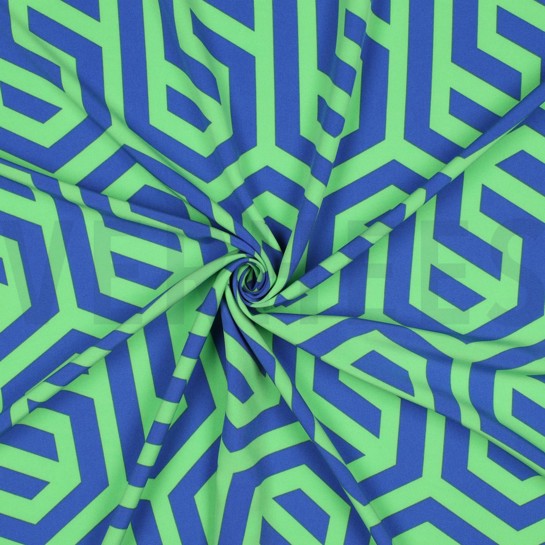 MAGNOLIA STRETCH GEOMETRISCH KOBALTBLAUW #7