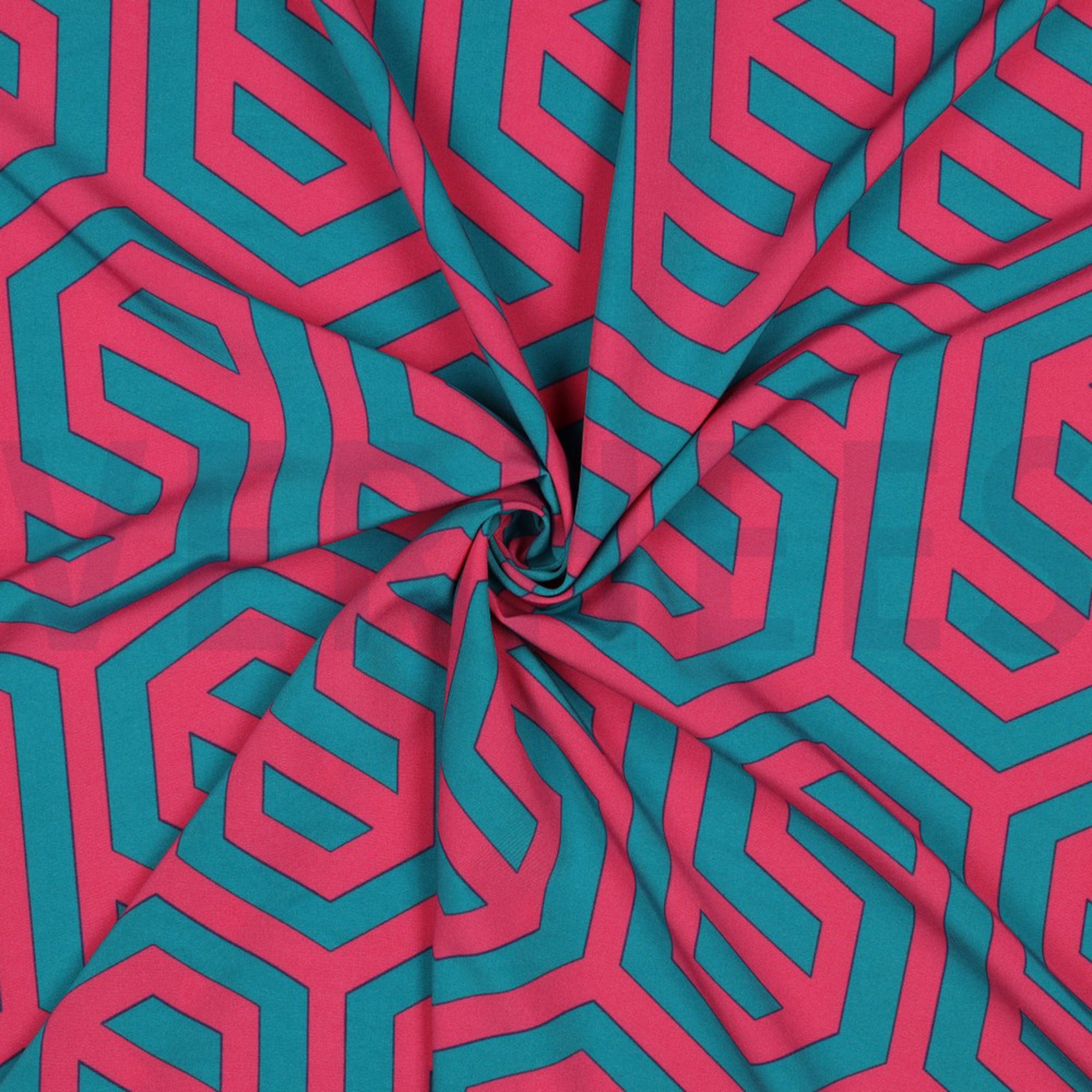 MAGNOLIA STRETCH GEOMETRIC FUCHSIA (high resolution) #3