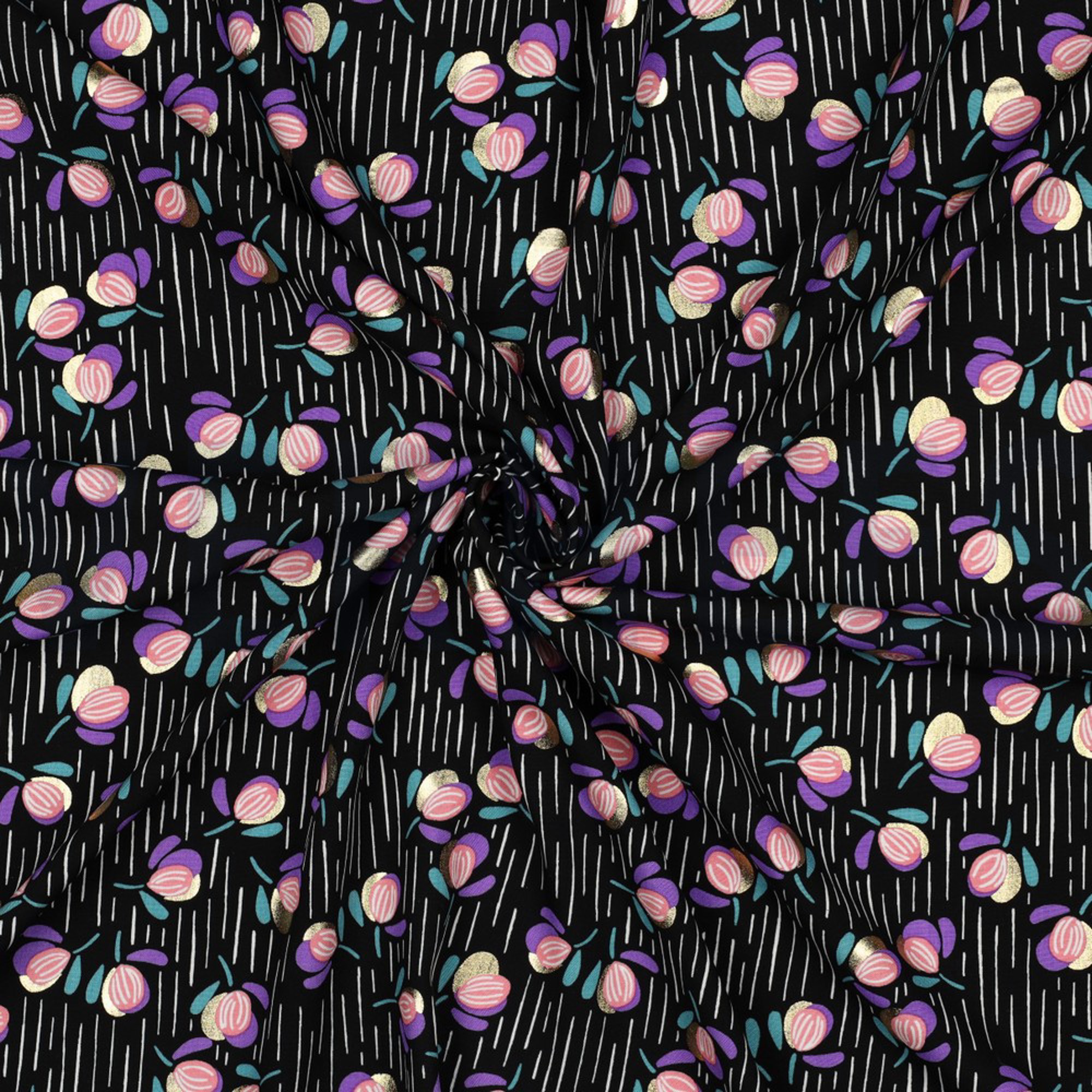 RADIANCE FOIL FLOWERS BLACK (high resolution) #3