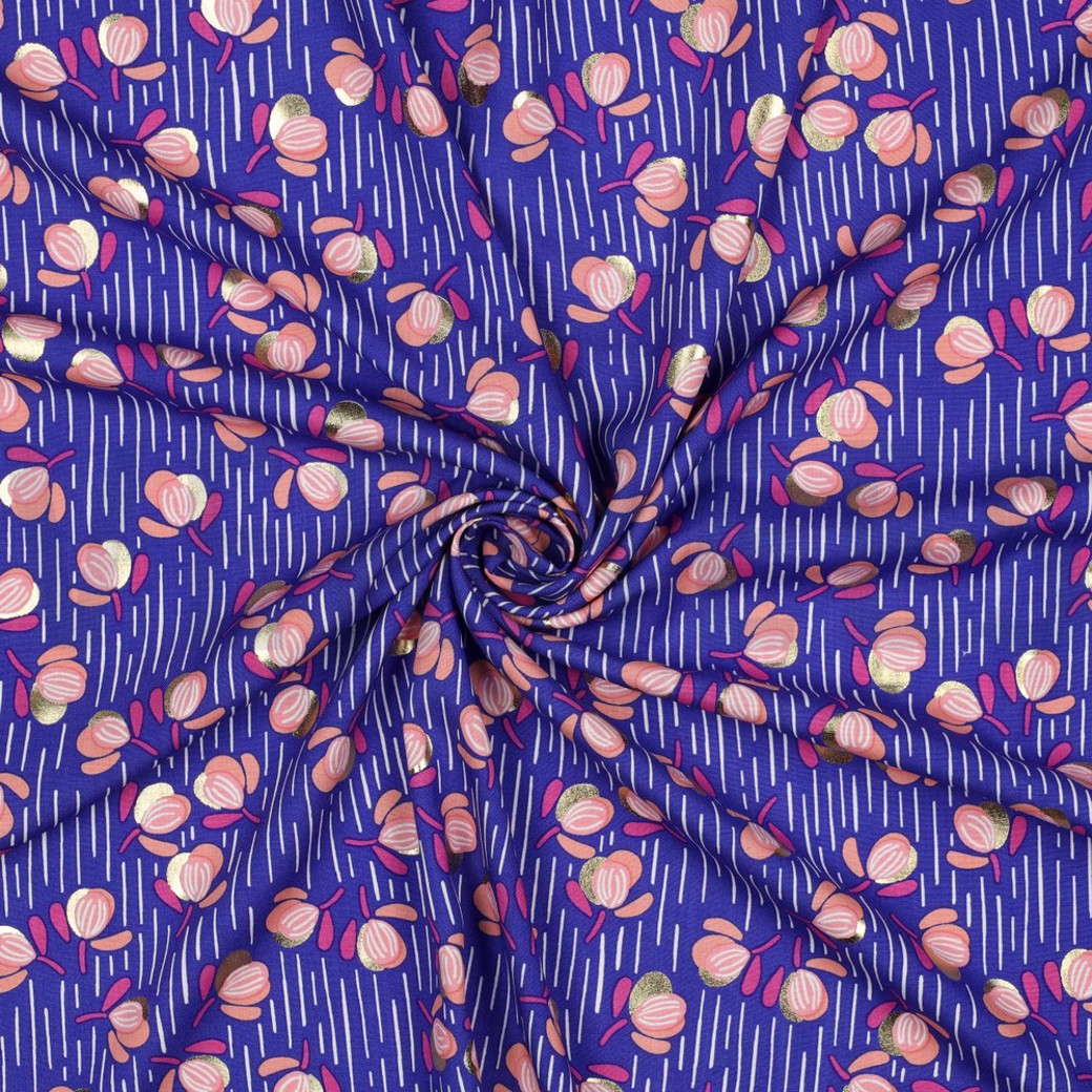 RADIANCE FOIL FLOWERS COBALT #3