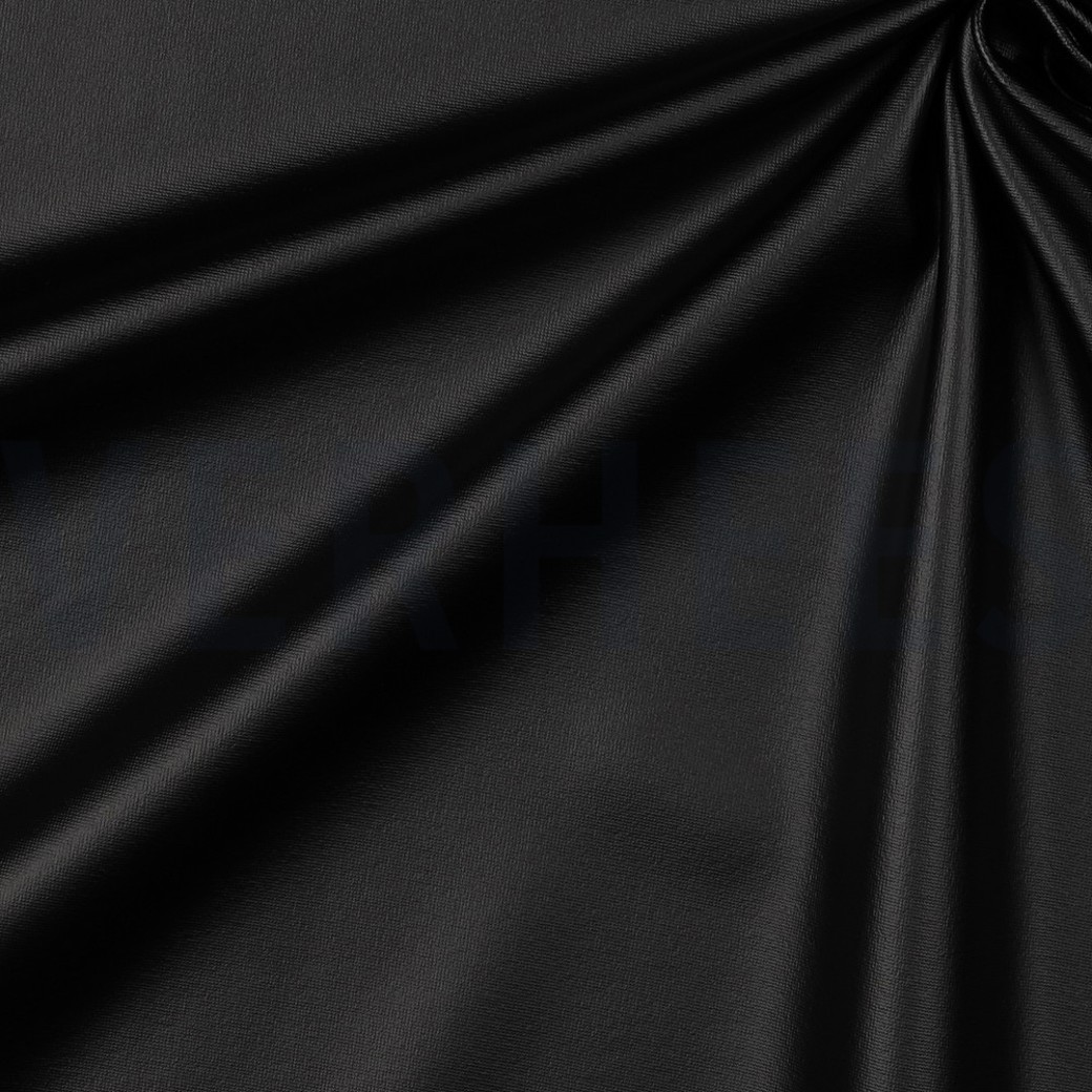 FAUX LEATHER SOFT STRETCH METALLIC BLACK/BLACK #3