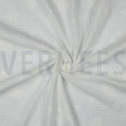 DOUBLE GAUZE EMBROIDERY FLOWERS WHITE (thumbnail) #3