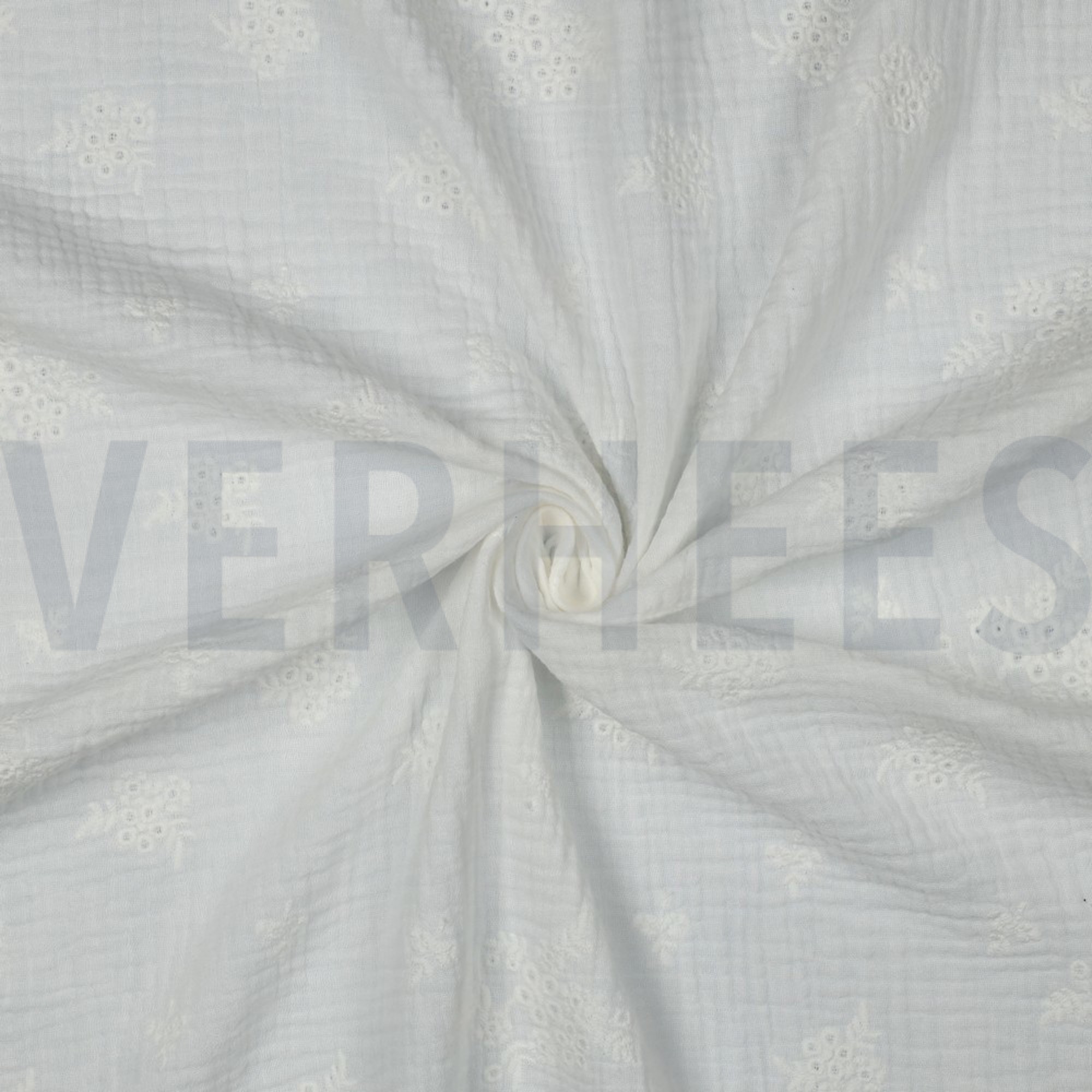DOUBLE GAUZE EMBROIDERY FLOWERS WHITE (high resolution) #3