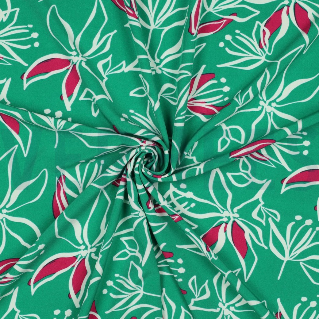 MAGNOLIA STRETCH FLOWERS GREEN #3