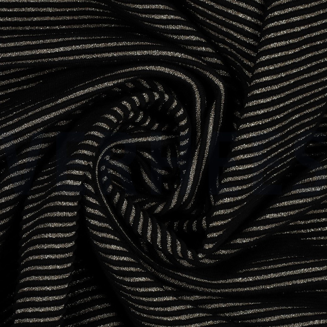 KNITTED JACQUARD LUREX STRIPE BLACK  #3