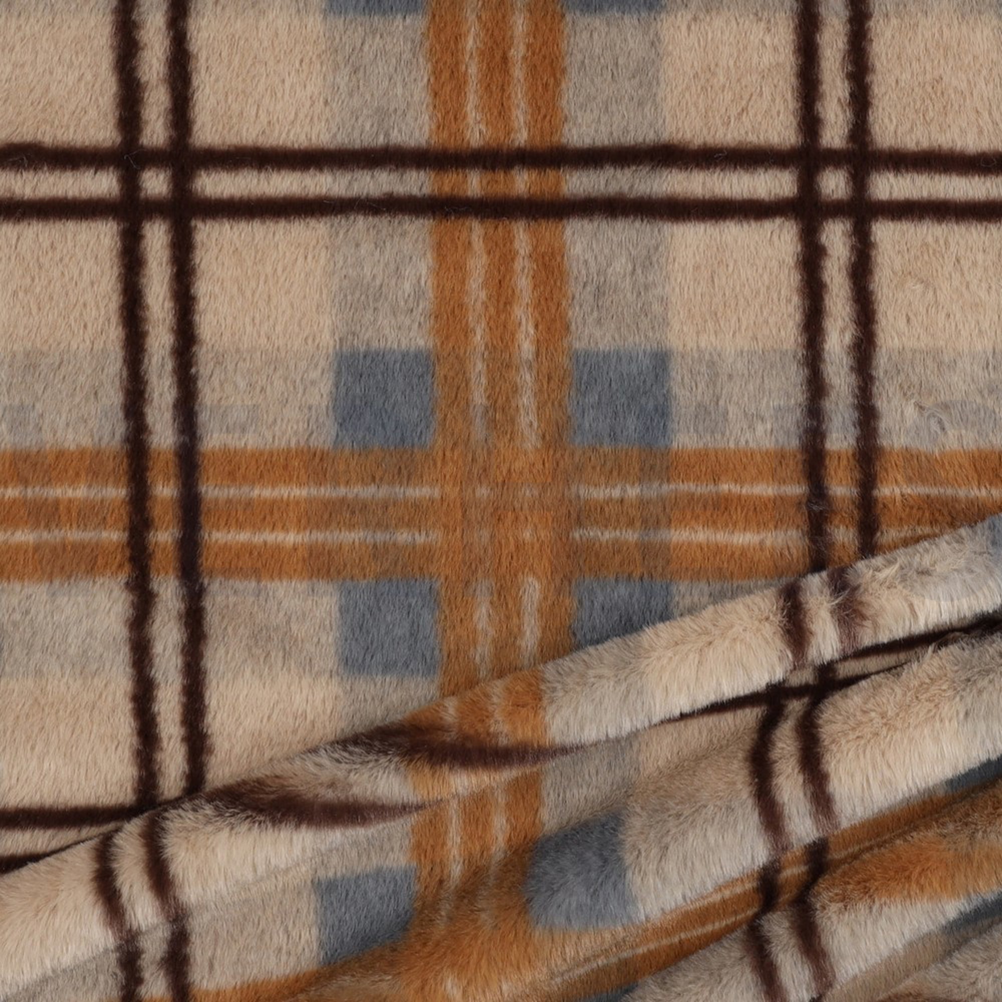 FAUX FUR CHECK SAND (high resolution) #3