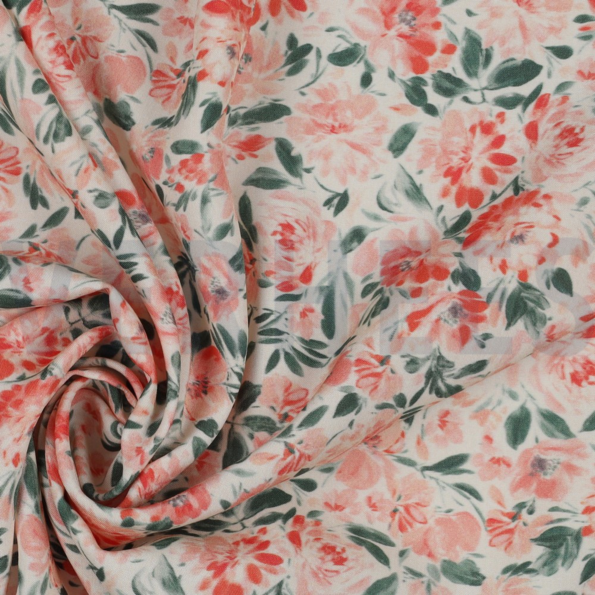 RADIANCE DIGITAL FLOWERS ECRU/ CORAL (high resolution) #3