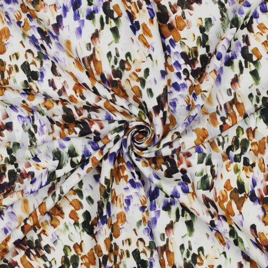 VISKOSE RADIANCE DIGITAL ABSTRAKT GEBROCHEN WEISS #7