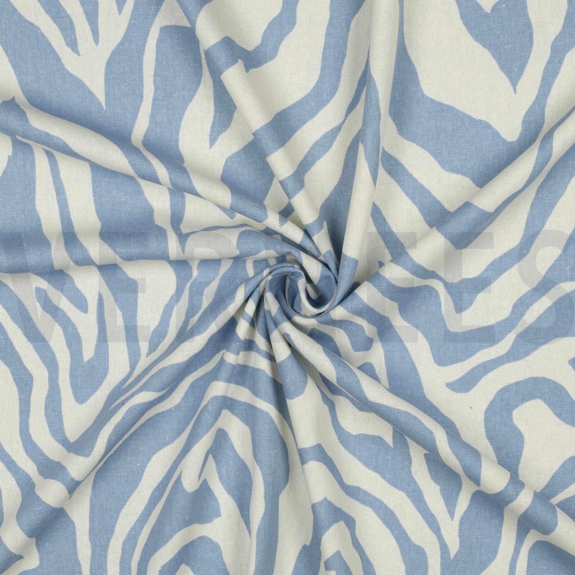 LINEN VISCOSE ANIMAL SKIN BLUE (high resolution) #3