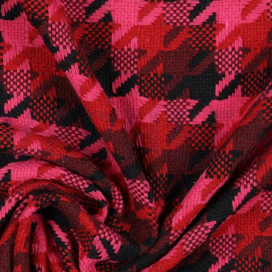 PIED DE POULE CERISE #7