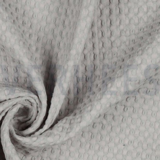 BAUMWOLLE WAFFEL GROß HELLGRAU #7