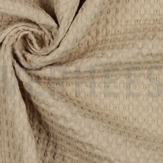 BAUMWOLLE WAFFEL GROß SAND #7