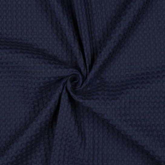 BAUMWOLLE WAFFEL GROß MARINEBLAU #7
