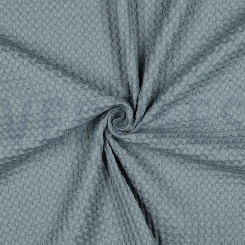 COTTON WAFFLE BIG PALE TURQUOISE #3