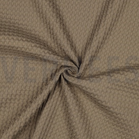 COTON NID D'ABEILLE GRAND TAUPE #7