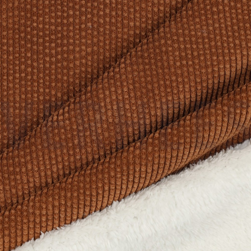 FAUX FUR CORDUROY RUST #3