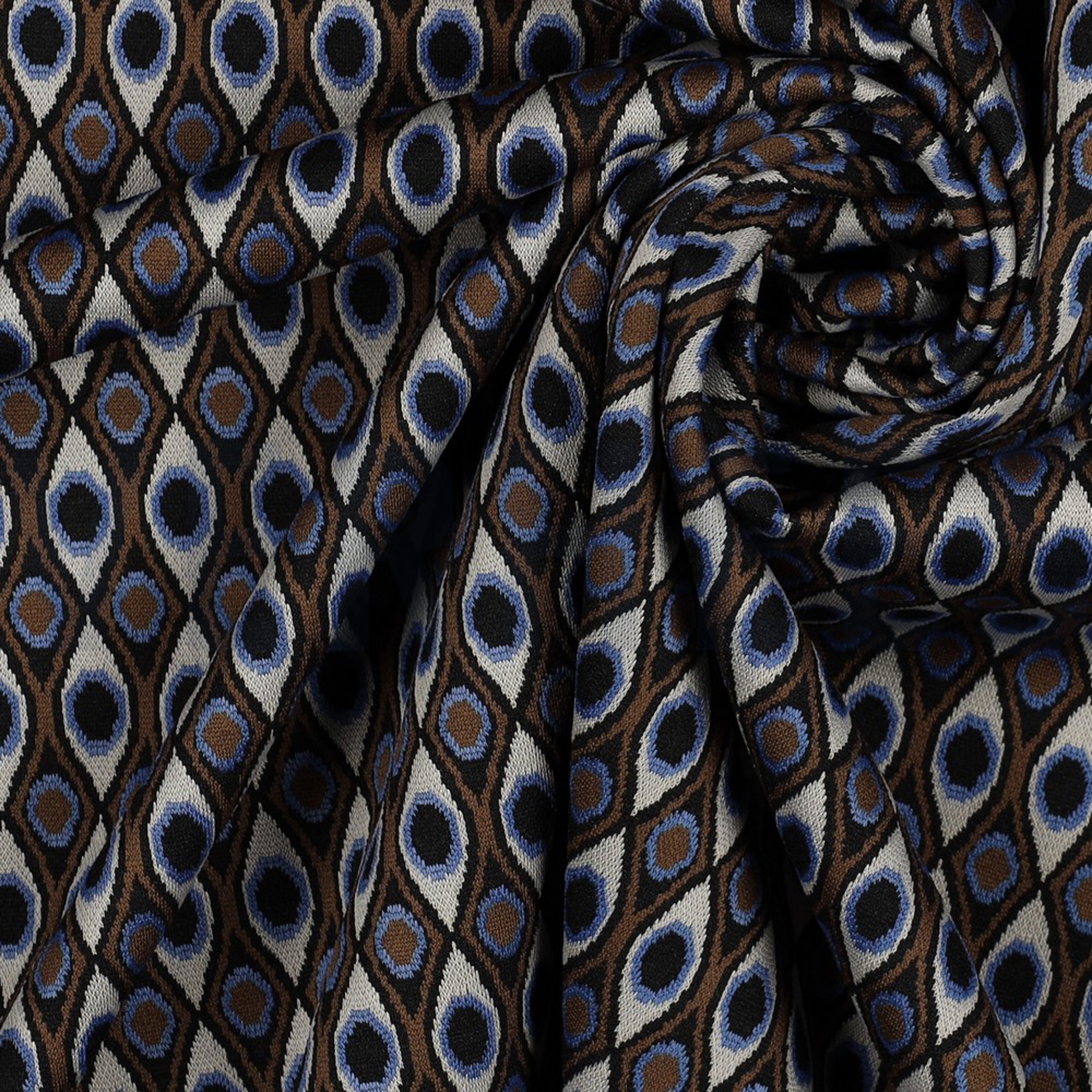 KNITTED JACQUARD MULTI BROWN BLUE (high resolution) #3